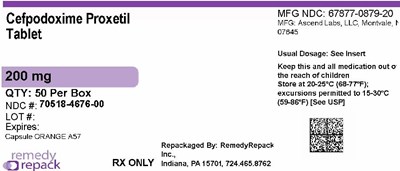 Mm1 (Cefpodoxime Proxetil 200mg 70518 4676 00)